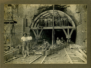 19 Men, Glenbrook Tunnell Deviation 1911 | by Blue Mountains Local Studies